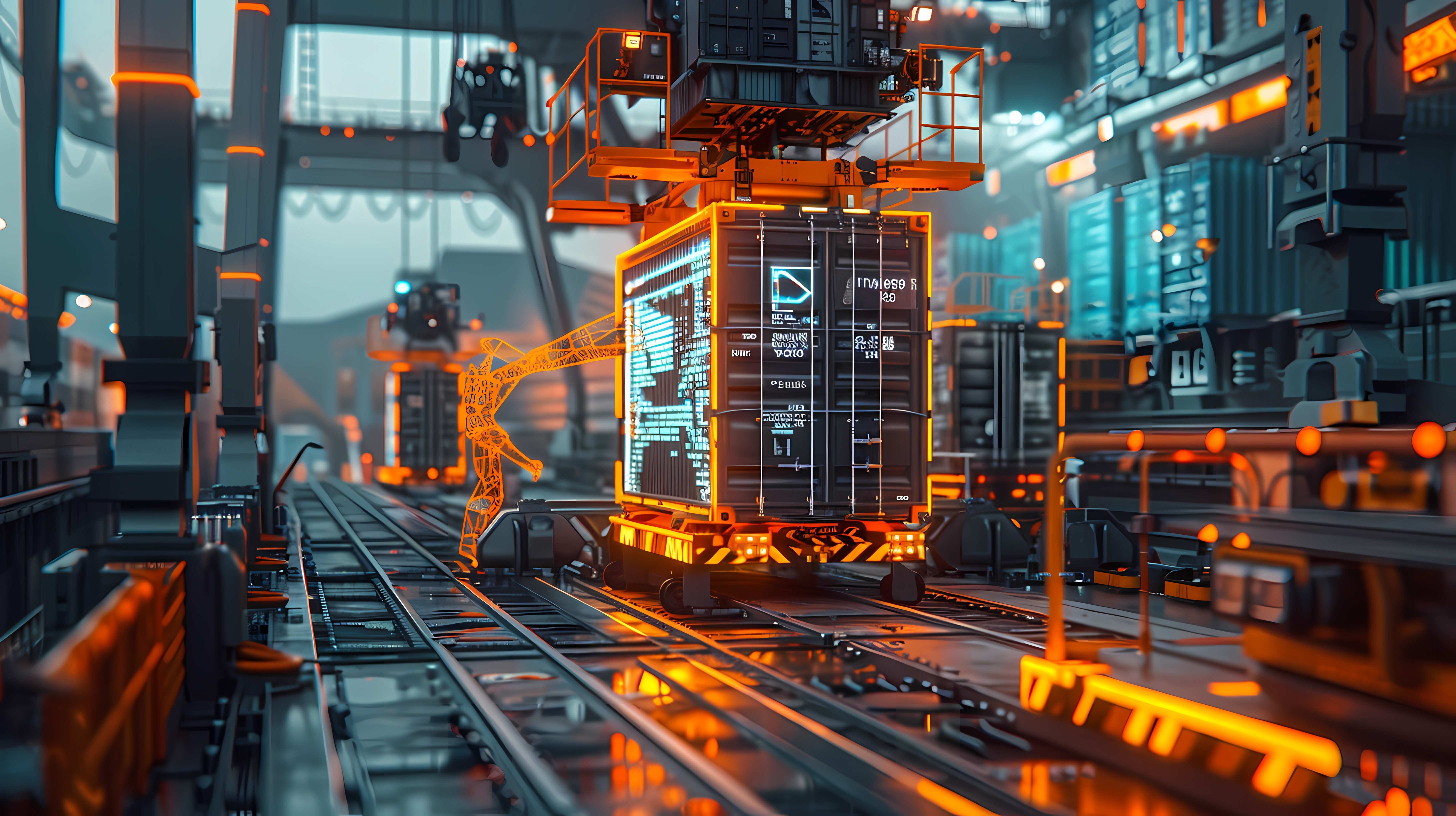 Steel workers at blast furnace